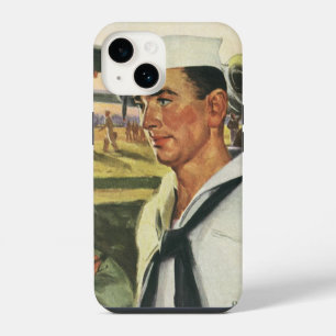 Coque Pour iPhone 14 Héros patriotiques vintage, hommes militaires en u