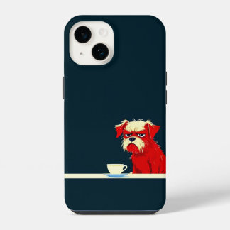 Coque Pour iPhone 14 Heure de café de chien grumpy - Cas de téléphone m