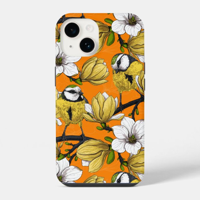 Coque iPhone Heure du printemps en jaune (Verso)