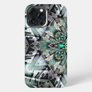 Etui iPhone 13 Pro Max Hexagone avec bannière restante et graffiti, numér