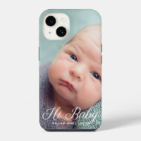 Hi Baby Photo Chic White Script Personnalisé Nouve
