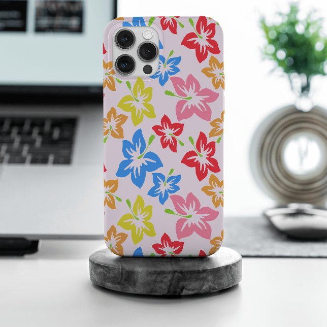 Coque iPhone Hibiscus Coloré, Motif De Fleurs (Créateur téléchargé)