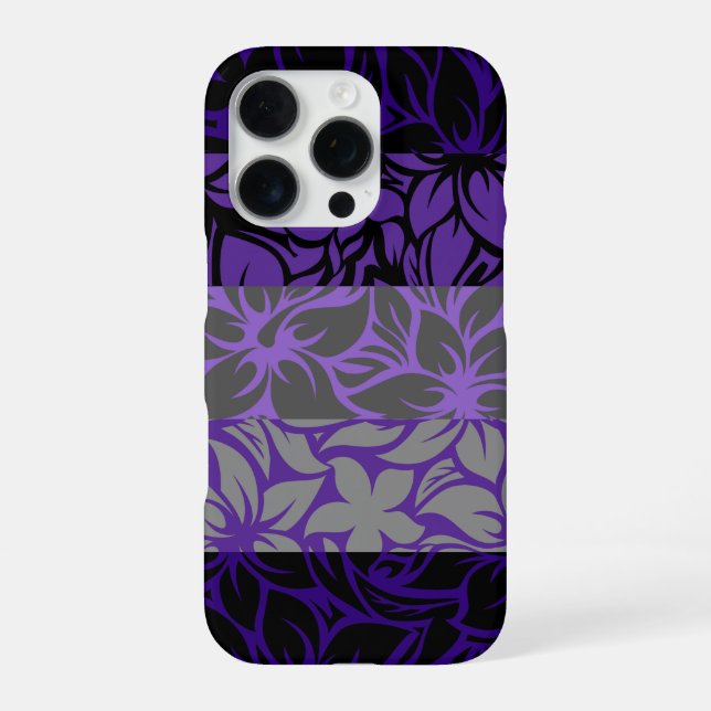 Coque iPhone Hibiscus Puple rayé de la baie de Moloaa (Verso)