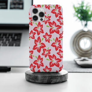 Coque iPhone 15 Pro Max Hibiscus rouge, fleurs rouges, motif floral