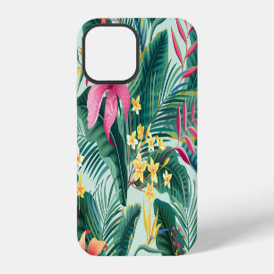 Coque iPhone 12 Hibiscus tropicaux : Motif Floral sans joint