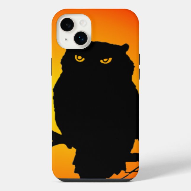 Coque iPhone Hibou effrayant (Verso)