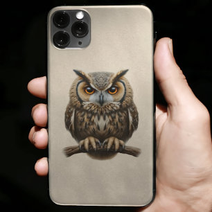 Coque iPhone 15 Pro Max Hibou Envoûtant Délice de l'Amant de la Nature