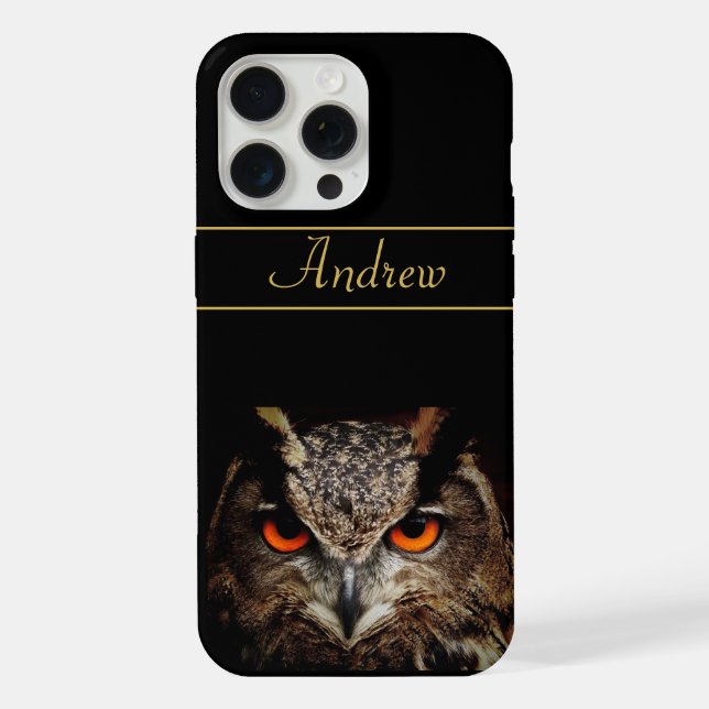 Coque iPhone Hibou farouche cool (Verso)