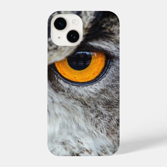 Coque iPhone Hibou, yeux, gros plan (Verso)