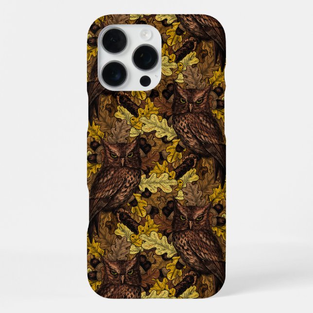 Coque iPhone Hiboux d'automne (Verso)
