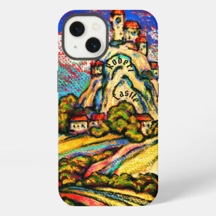 Etui iPhone 13 Hill Castle Fantasy & Votre Nom