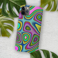 Hip Coloré Retro Chic 3D Liquid Art Motif
