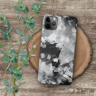 Coque iPhone 11Pro Max Hip Moderne Gris Noir Blanc Brosses Art Motif