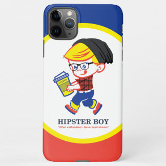 Coque iPhone 11Pro Max Hipster Boy - Illustration de parodie
