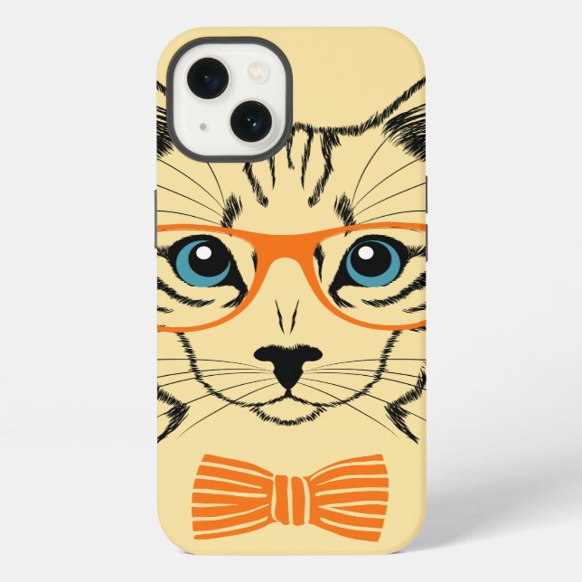 Coque iPhone Hipster cool Cute Chat (Verso)