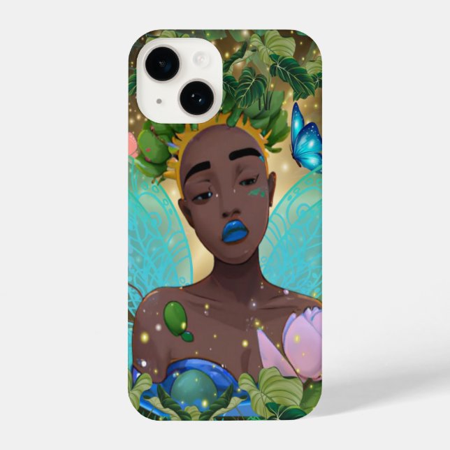 Coque iPhone Histoire magique d'une fée noire afro-américaine (Verso)