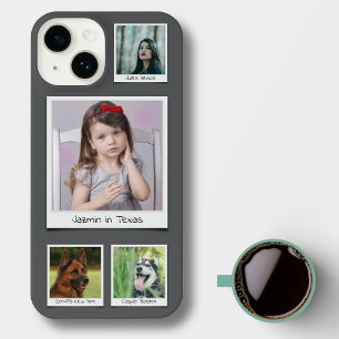 Coque Pour iPhone 14 Histoires de famille 4 photo Collage Grey