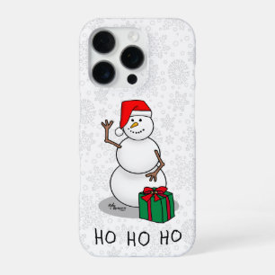 Coque iPhone 16 Pro Ho Ho Ho Joyeux Noël Père Noël Bonhomme de Neige M