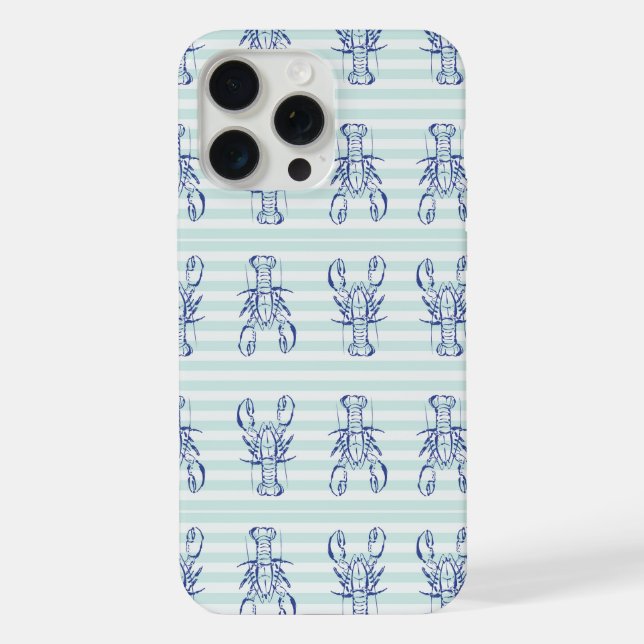 Coque iPhone Homards bleus (Verso)