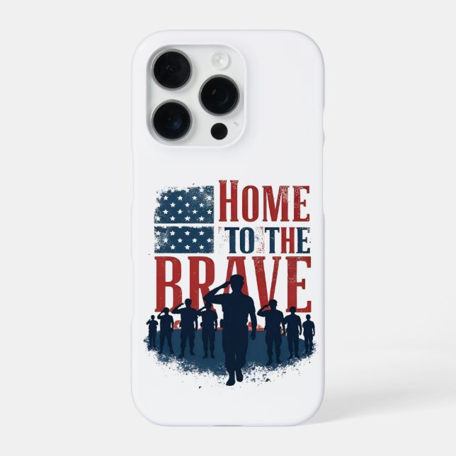 Coque iPhone Home of the Brave Salute Tee (Verso)