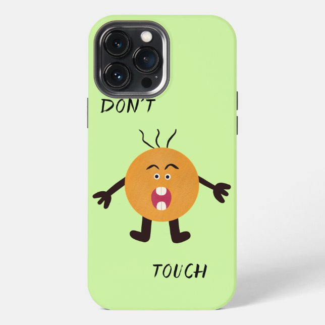 Coque iPhone Homme orange hurlant (Verso)