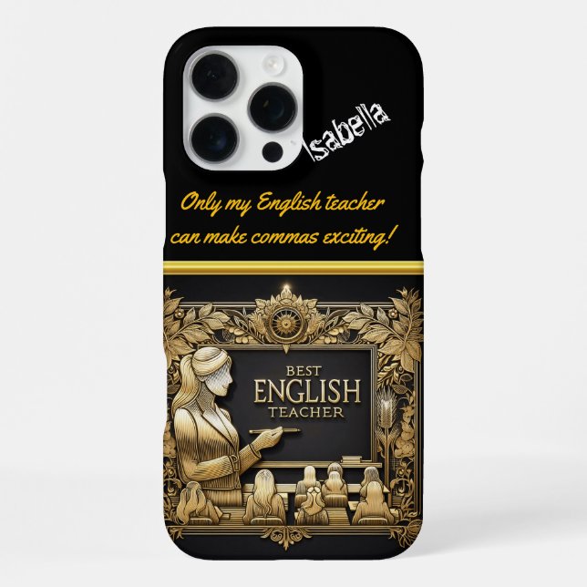 Coque iPhone Honorer un enseignant d'anglais dévoué (Verso)