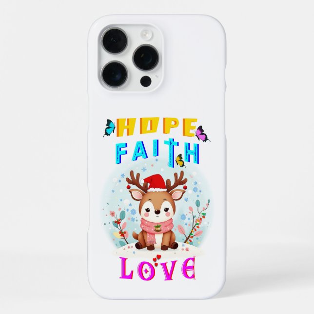 Coque iPhone Hope Faith Love (Verso)