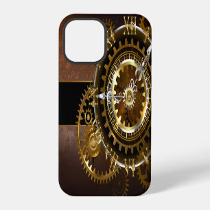 Coque iPhone 12 Pro Horloge Steampunk avec engrenages antiques