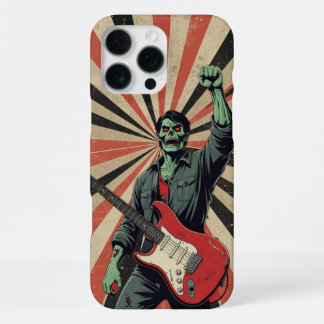 Coque iPhone 16 Pro Max Horror Zombie Rock Guitarist Soviet Art Music Fan