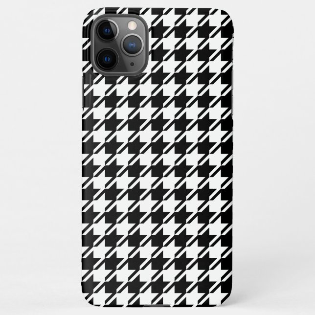 Coque iPhone Houndstooth BW Rpt Motif (Dos)