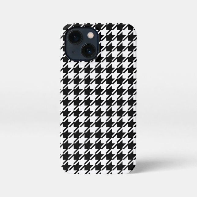 Coque iPhone Houndstooth BW Rpt Motif (Verso)