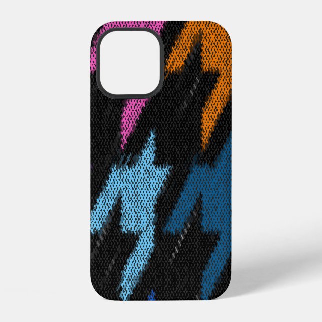 Coque iPhone Houndstooth : imitation de toile brute. (Verso)