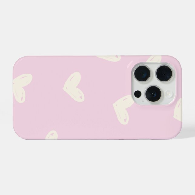 Coque iPhone Housse arrière de téléphone rose (Verso Horizontal)