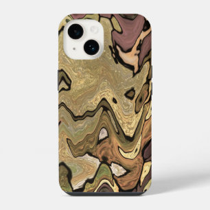 Coque Pour iPhone 14 Housse camouflage. Aspect camouflage jungle. Vert