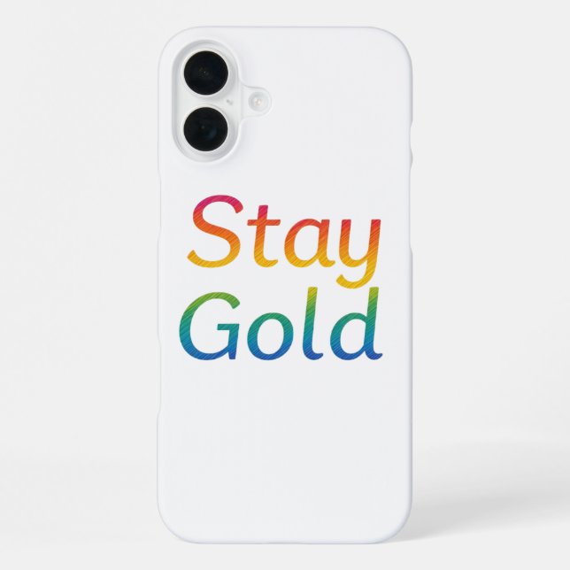 Coque iPhone Housse de iPhone Stay Gold (Verso)