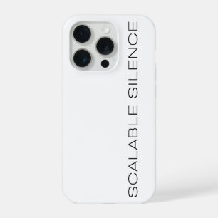 Coque iPhone 15 Pro Housse de téléphone à typographie minimaliste Sile