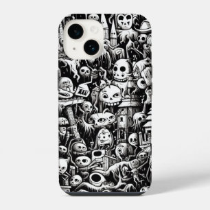 Coque Pour iPhone 14 Housse de téléphone Haunted Doodles