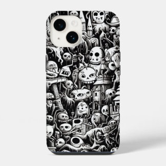 Coque Pour iPhone 14 Housse de téléphone Haunted Doodles