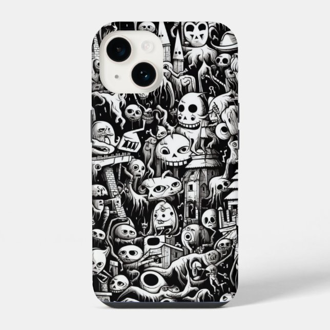 Coque iPhone Housse de téléphone Haunted Doodles (Verso)