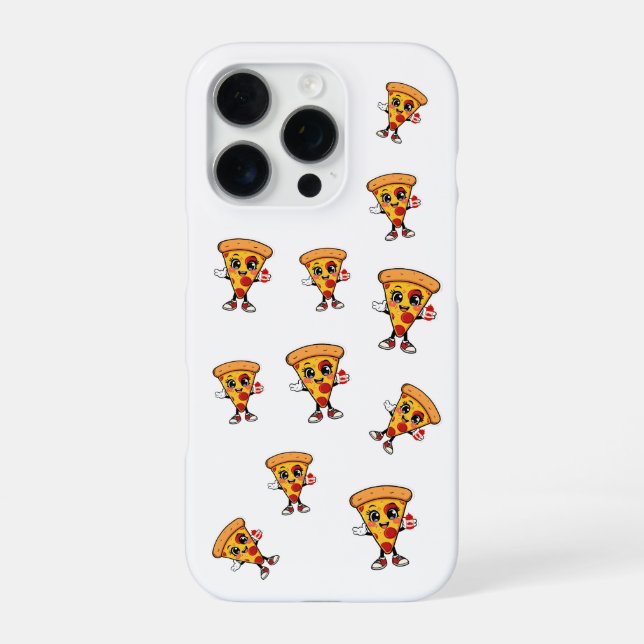 Coque iPhone Housse de téléphone pizza Kawaii mignonne nourritu (Verso)