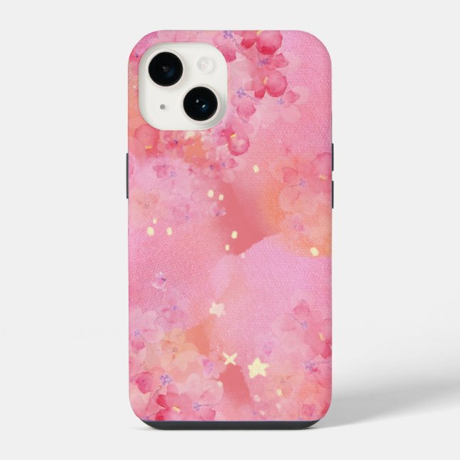 Coque iPhone Housse de téléphone rose pastel mignonne - Esthéti (Verso)
