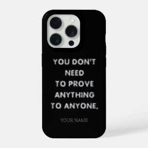 Coque iPhone 15 Pro Housses de téléphone noires personnalisées 'Ne rie