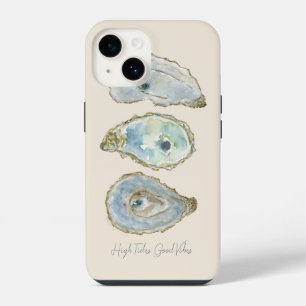 Coque Pour iPhone 14 Huître aquarelle "High Tides, Good Vibes"