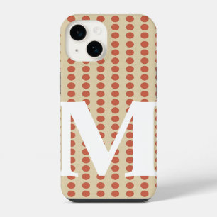 Coque Pour iPhone 14 Humeurs de Coral Spice points avec monogramme