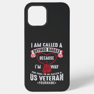 Coque iPhone 12 Pro Max Humour de vétéran américain soldat à la retraite