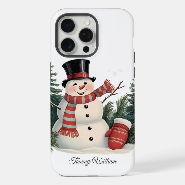 Coque iPhone Humour drôle tendance moderne Joyeux Noël (Verso)