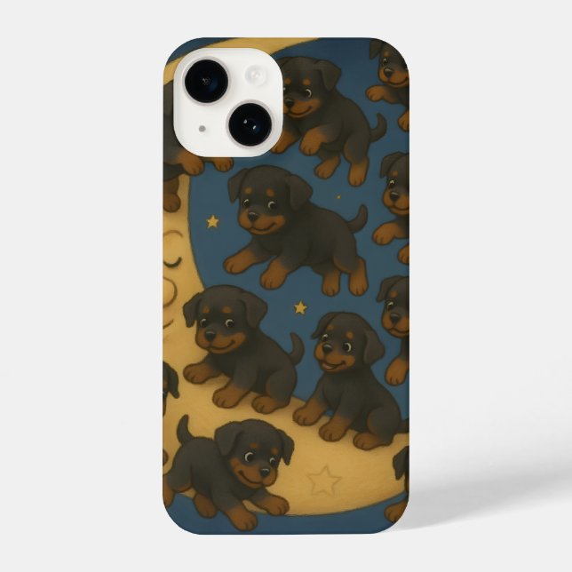 Coque iPhone Hundred Flying Rottweilers – Joyful Puppies (Verso)