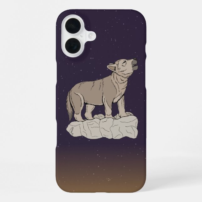 Coque iPhone Hurlement d'un louveteau (Verso)