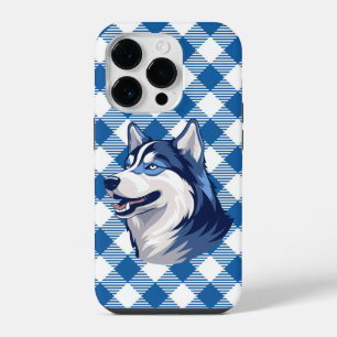 Coque Pour iPhone 14 Plus Husky Howlers Logo Puissant Chien Husky Bleu