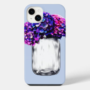 Hydrangea Florale Rose Bleu Violet Vibrant